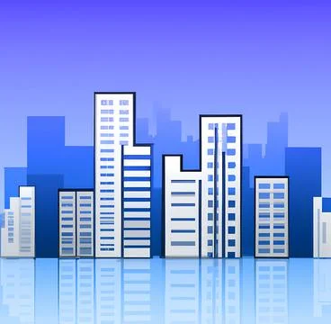 City vector Stock Illustration