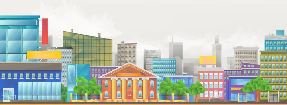 City, vector illustration Stock Illustration