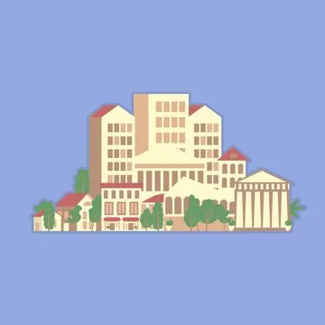 City vector illustration Stock Illustration