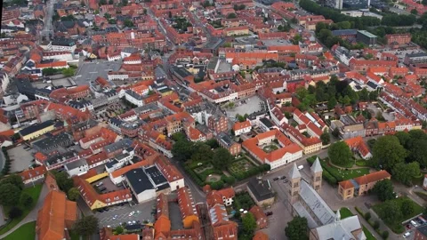  the city Viborg in Denmark Stock Footage 305260606