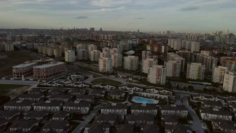 City view from above with drone Stock Footage 148426710