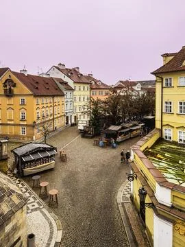 City View from a Bridge 库存照片