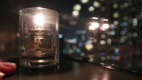 City view by candle Stock Footage 80343900