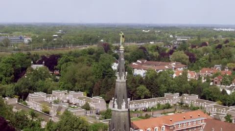 City view eindhoven high angle shot Stock Footage 68440853