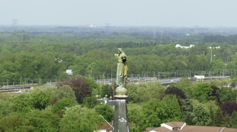 City view eindhoven high angle shot Stock Footage 68441876