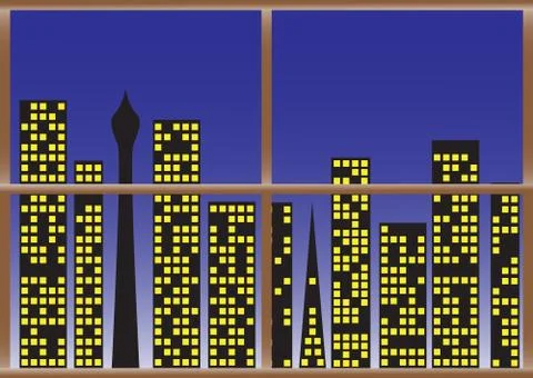 City View Stock Illustration