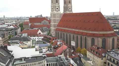 A city view with a large building in the middle Stock Footage 313554221