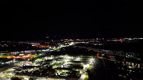 City View with Lightning and Clouds Stock Footage 220228625