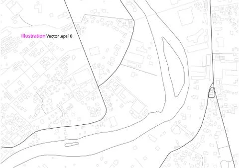 City view map , architecture abstract, 3d illustration vector Stock Illustration