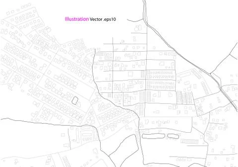 City view map , architecture abstract, 3d illustration vector Stock Illustration