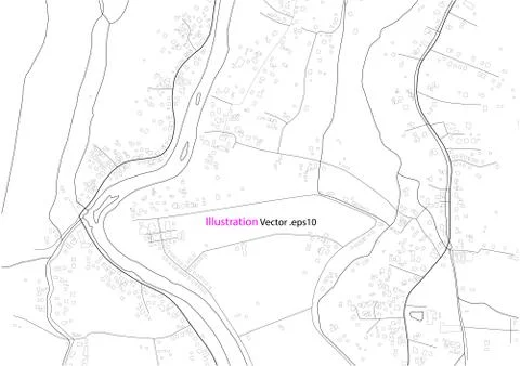 City view map , architecture abstract, 3d illustration vector Stock Illustration
