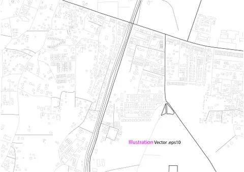City view map , architecture abstract, 3d illustration vector Stock Illustration