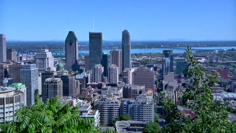 City View from Mount Royal Park Stock Footage 154223576