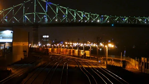 City view at night Stock Footage 116707713