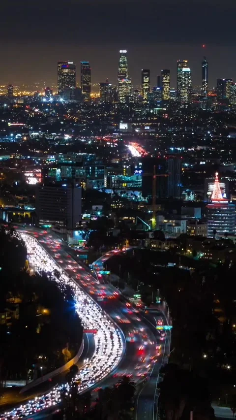 City  view in the night Video stock 168939794