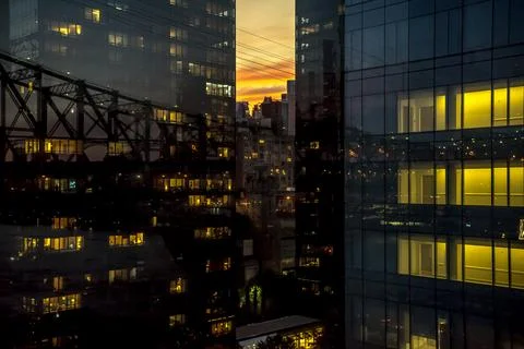 City View Reflections 写真素材