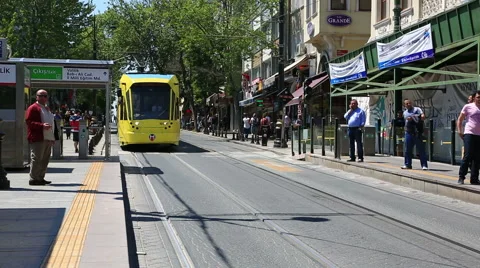 City view at roadway and premetro, Istanbul Stock Footage 59653737