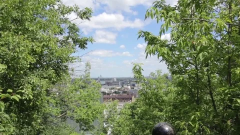 City View Through the Trees Stock Footage 78182386