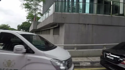 City view through vehicle window, Kuala Lumpur, Malaysia Stock Footage 148341849
