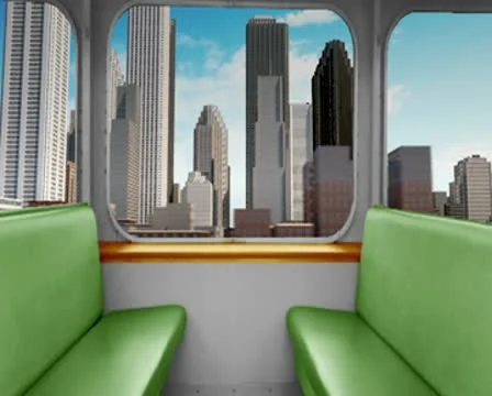 City view from train Stock Footage 10571907