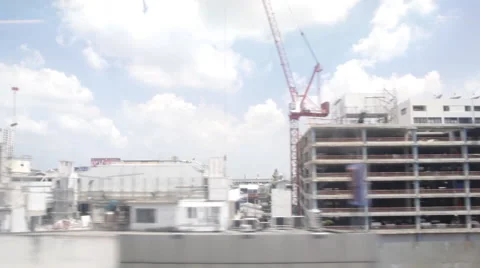 City view from train moving Stock Footage 60668195