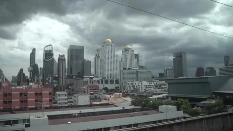 The city view from the window of a moving train. Stock Footage 250416763