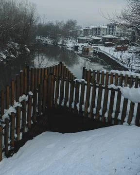 City view in winter Stock Photos