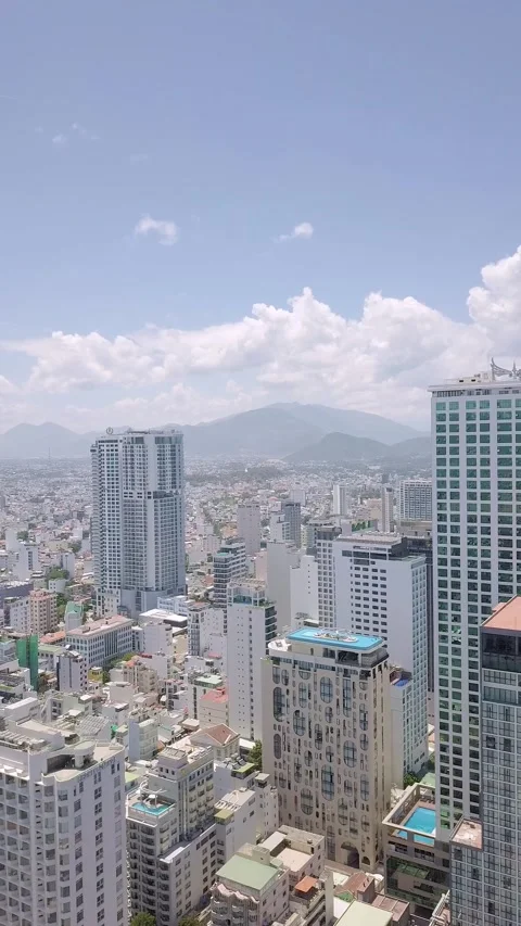 City views from a drone Video stock 255360865