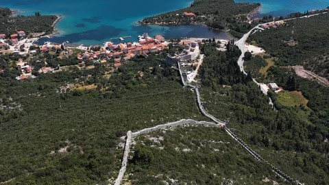 The city walls of Ston Stock Footage 116777573