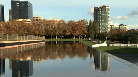City water reflection close up Stock Footage 926334