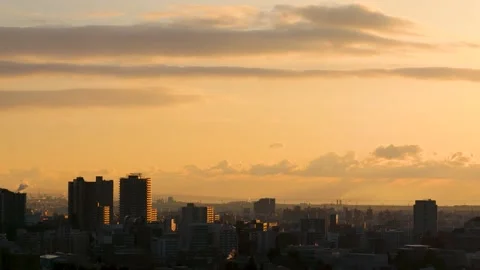 A city whose colors change with the morning sun. Stock Footage 233627542