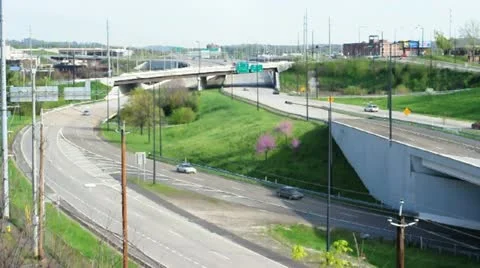 CIty Winding Highway Video stock 14833459