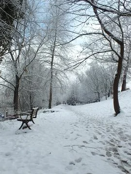 City in winter Stock Photos