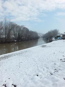 City in winter 스톡 사진