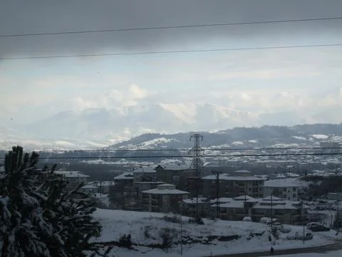 City in winter Stock Photos