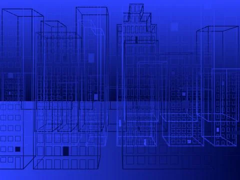 City wireframe Stock Illustration
