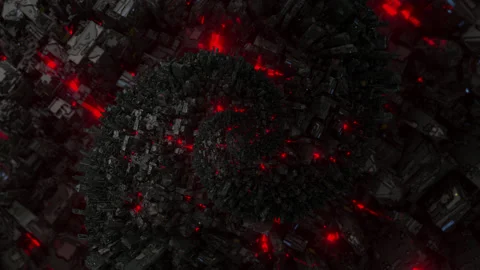 City World Hell spiral 3d seamless loop Stock Footage 196166861