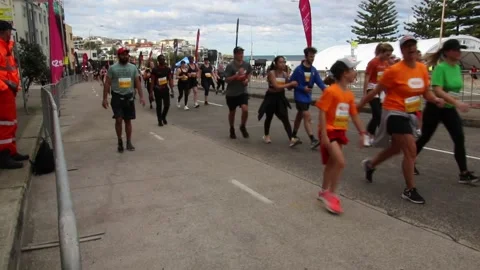 City2Surf fun run 2022 Stock Footage 204130581