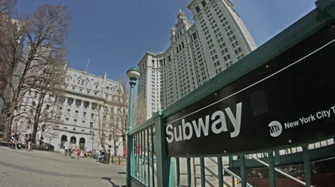 City_Hall_subway1 스톡 동영상 39586479