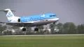 Cityhopper fokker 70 from KLM landing HD Footage
