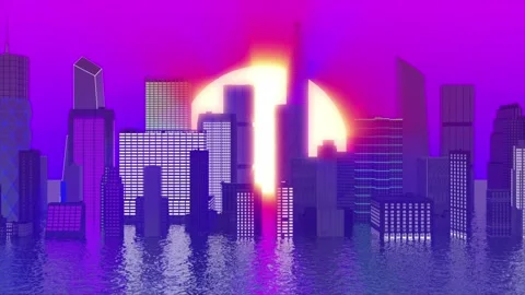 CityInWater02 Stock Footage 343869406