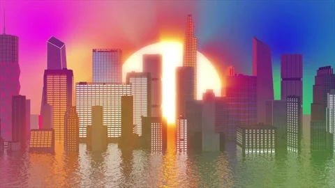 CityInWater03 Stock Footage 343869405