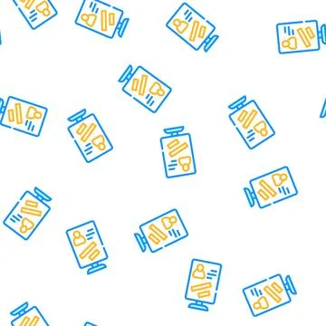 Citylight banner with candidate vector seamless pattern 库存插图