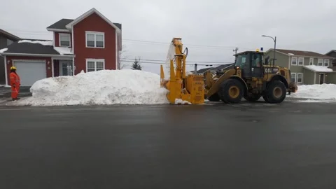 A City's Snow Blower Stock Footage 263660668