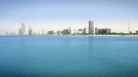 Cityscape of Abu Dhabi Stock Footage 68680098