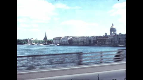Cityscape Across River Stock Footage 278350587