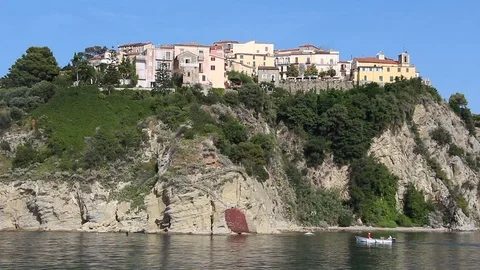 Cityscape of Agropoli. Видео 124668059