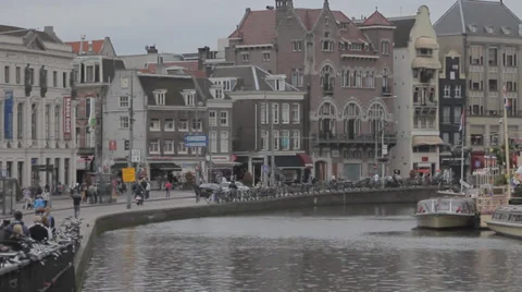 Cityscape of Amsterdam Stock Footage 36737495