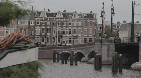 Cityscape of Amsterdam Stock Footage 36737747