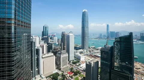 Cityscape and cloudscape in modern city, timelapse Vídeo Stock 22157954